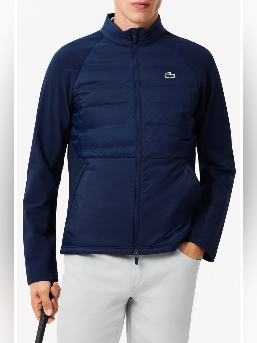 NWT Lacoste Navy Quilted Golf Jacket